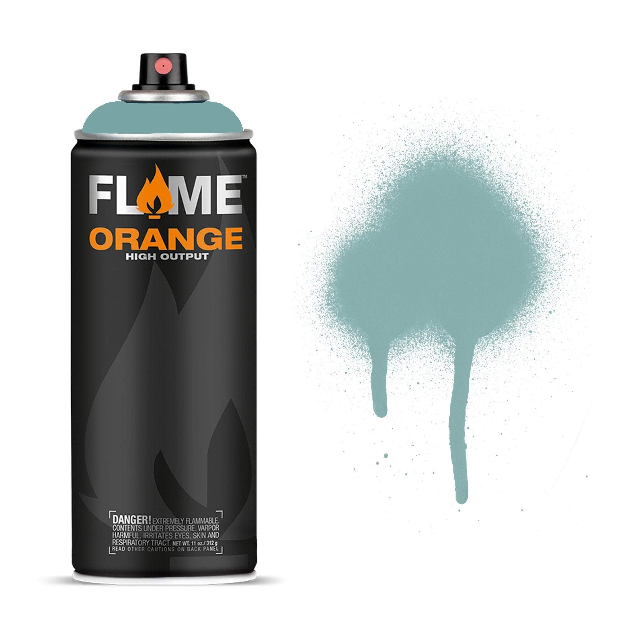 Molotow Flame Orange Spray Paint - Matt Acrylic 400ml Can Verdigris Middle FO-532
