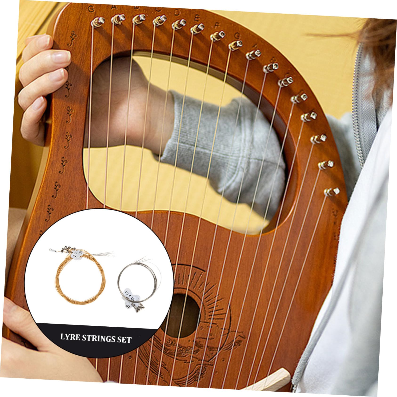TOYANDONA 4sets Corde Per Lira Metallo Sostituzioni Pratiche Per Strumenti Musicali Accessori Lira Di Alta Qualità