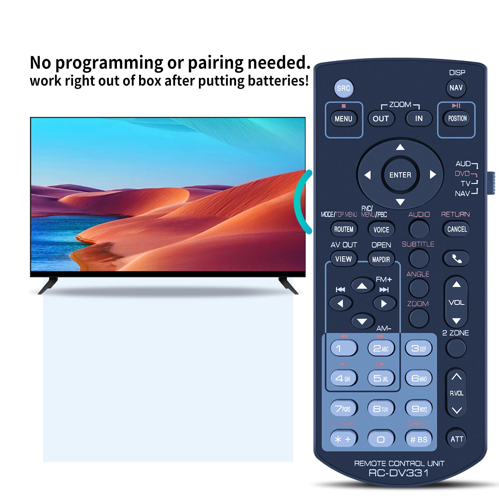 Amazon.com: PZL New RC-DV331 KNA-RCDV331 Replacement Remote