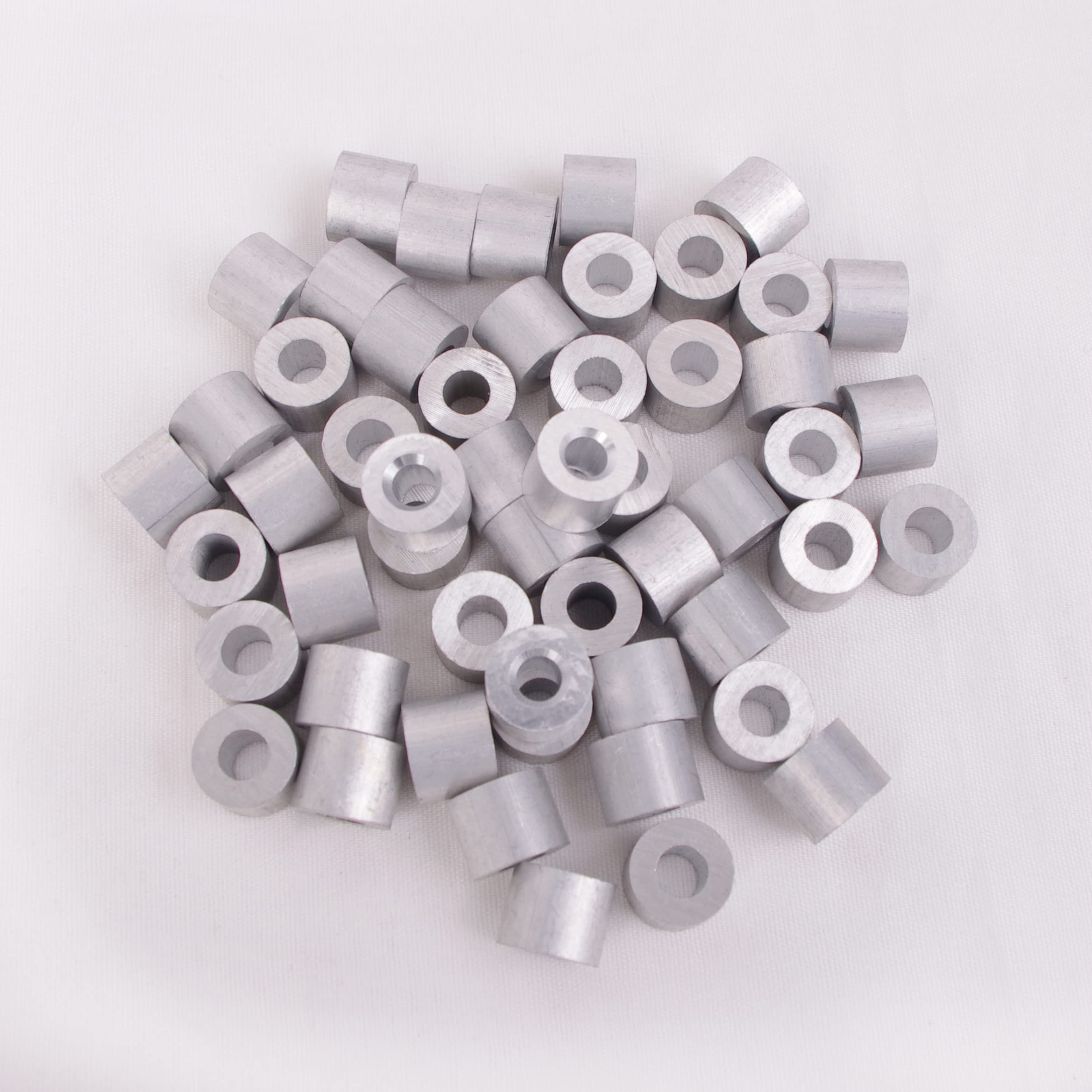 HIGOOD Wire Rope Stop Sleeve, for Wire Rope Dia. 3/16", Aluminum Alloy, PK 50