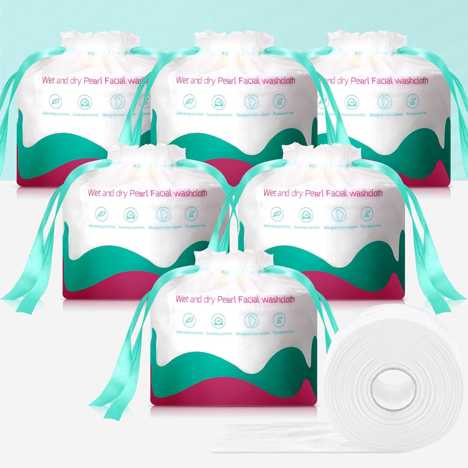 6 Pieces Disposable Face Towels Cotton Soft Facial Tissue