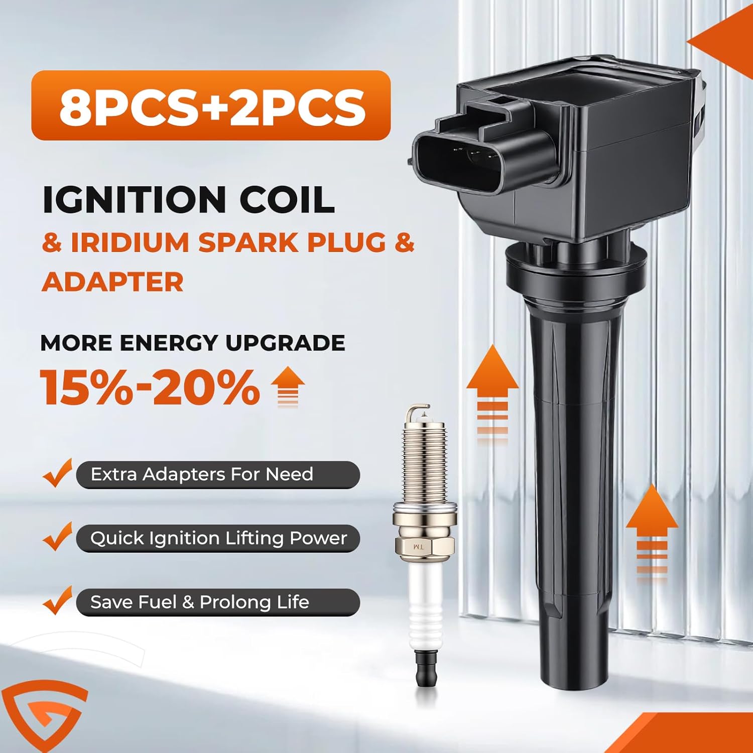 UF656 Ignition Coil & 93501 Double Iridium Spark Plug fit for 12-20 Mazda 3/14-20 6/16-19 CX-3/13-18 CX-5/16-18 MX-5 Miata 2.0L 2.5L L4 Replaces# PE0118100A C1837 5C1894 GN10625 C-857