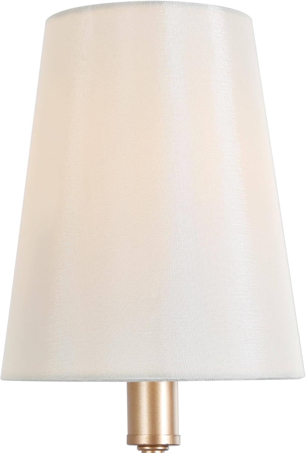 Chandeliers for Dining Room, 5-Light Gold Chandelier with White Fabric Shade Modern Hanging Chandelier Light Fixture for Kitchen, Living Room, Bedroom