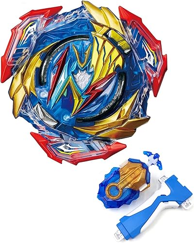 Vista 25 de Bey Battling Tops Burst SuperKing Booster Valkyrie Valkyrie con Bey Launcher y Grip Battle Set Right Spin DB Layer System Gyro Toys Set Regalos