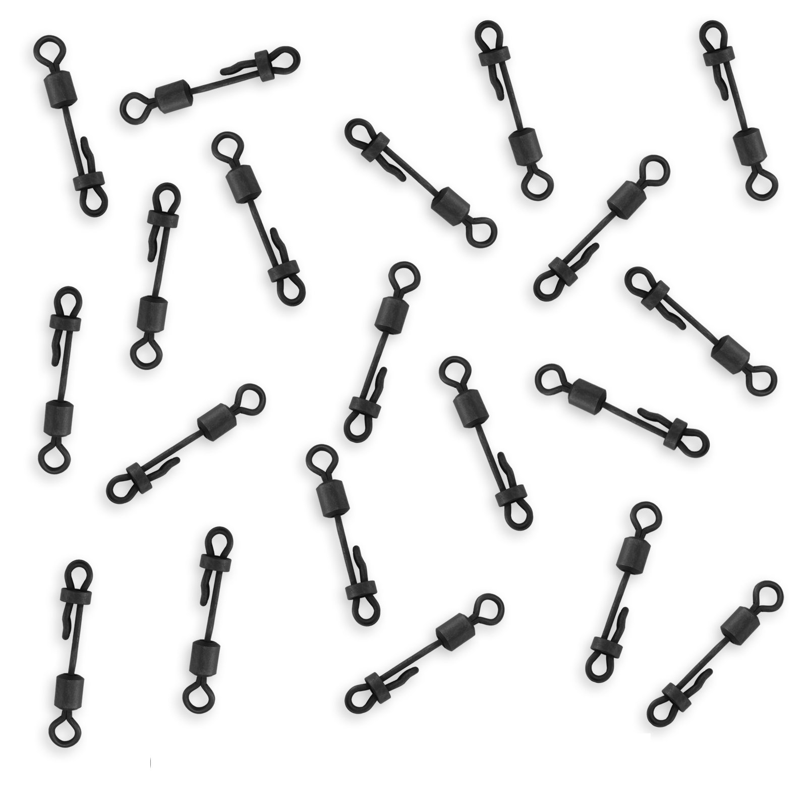 Bank Tackle Size 8 Clam Lock Quick Change Swivels (x 50 Pack)