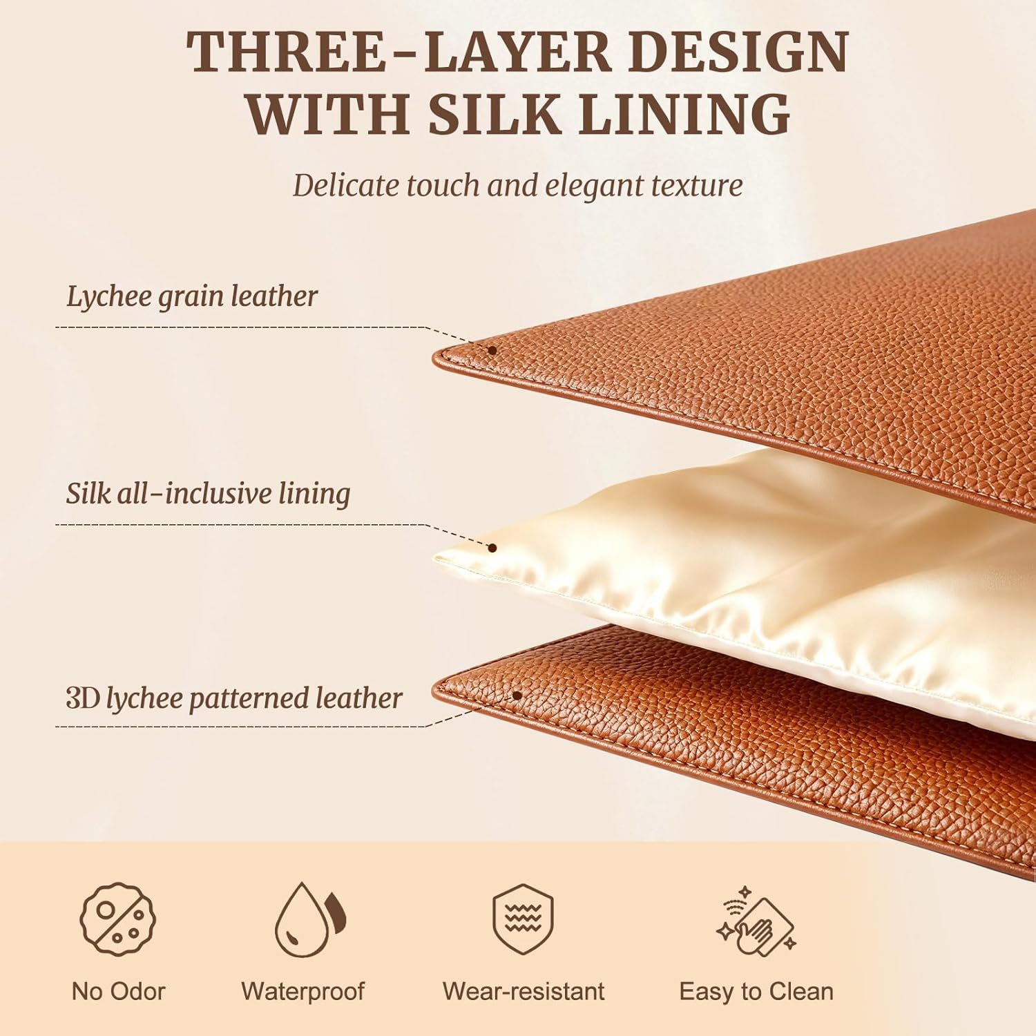 Makeup Bag Vanity Case for Women Leather Cosmetic Bag Makeup Organizer Case Portable Travel Toiletry Bag With Removable Compartments and Handle - Brown