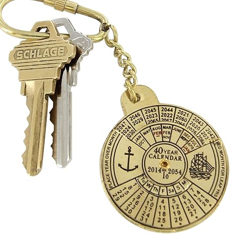 Calendrier 201 2023 Amazon.com : Armory Replicas Nautical 40 Year Calendar Handmade Brass  Keychain : Sports & Outdoors