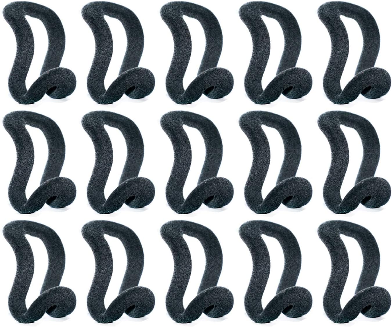 50 Pcs Mini Cascading Hanger Connection Hook for Clothes Velvet Hanger(Black)