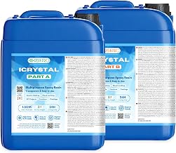 Resin Pro® ICRYSTAL EPOXY RESIN – 3 kg: Ideal for Jewellery Making, River Table and Artistic Creations – Certified Non-Toxic – Technical Assistance in Italian – 100% Made in Italy
