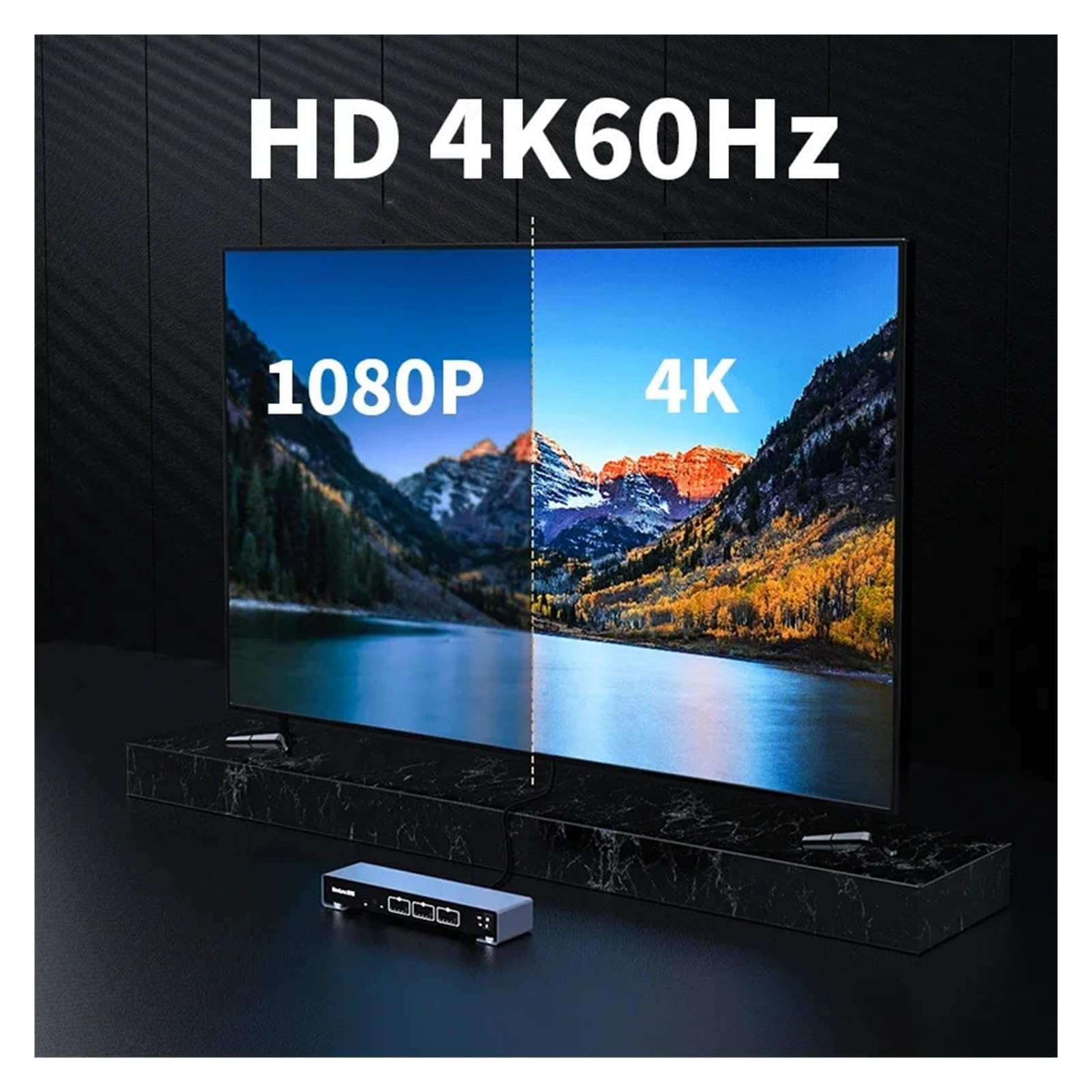 4K 60Hz Matrix 4x2 Video Switch Splitter 4 in 2 out con convertitore Ottico da 3,5 mm per Lo Streaming di Giochi e la Registrazione Multi-Sorgente