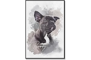 Personalized Dog Portrait Canvas Prints with Your Photos