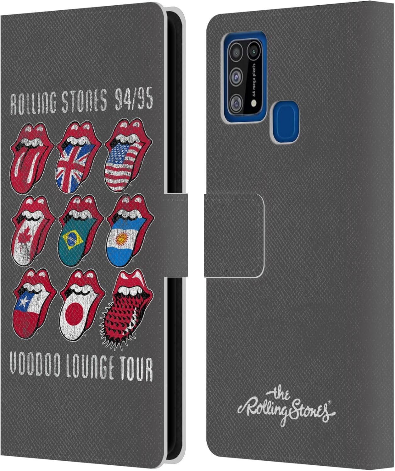 Head Case Designs Officially Licensed The Rolling Stones Voodoo Lounge Key Art Leather Wallet Case Compatible with Samsung Galaxy M31 (2020)