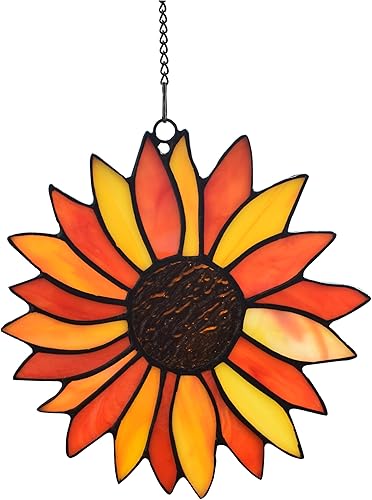 Lolitarcrafts Atrapasoles de girasol, regalos de flores de sol, colgantes de vidrieras para mamá, abuela disponible en Yaxa Peru