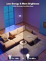 Vista 2 de Govee Smart Light Bulbs 1200 Lumens, Color Changing Light Bulbs RGBWW Dimmable, Works with Alexa & Google Assistant, Color Bulb, 12W 85W Equivalent
