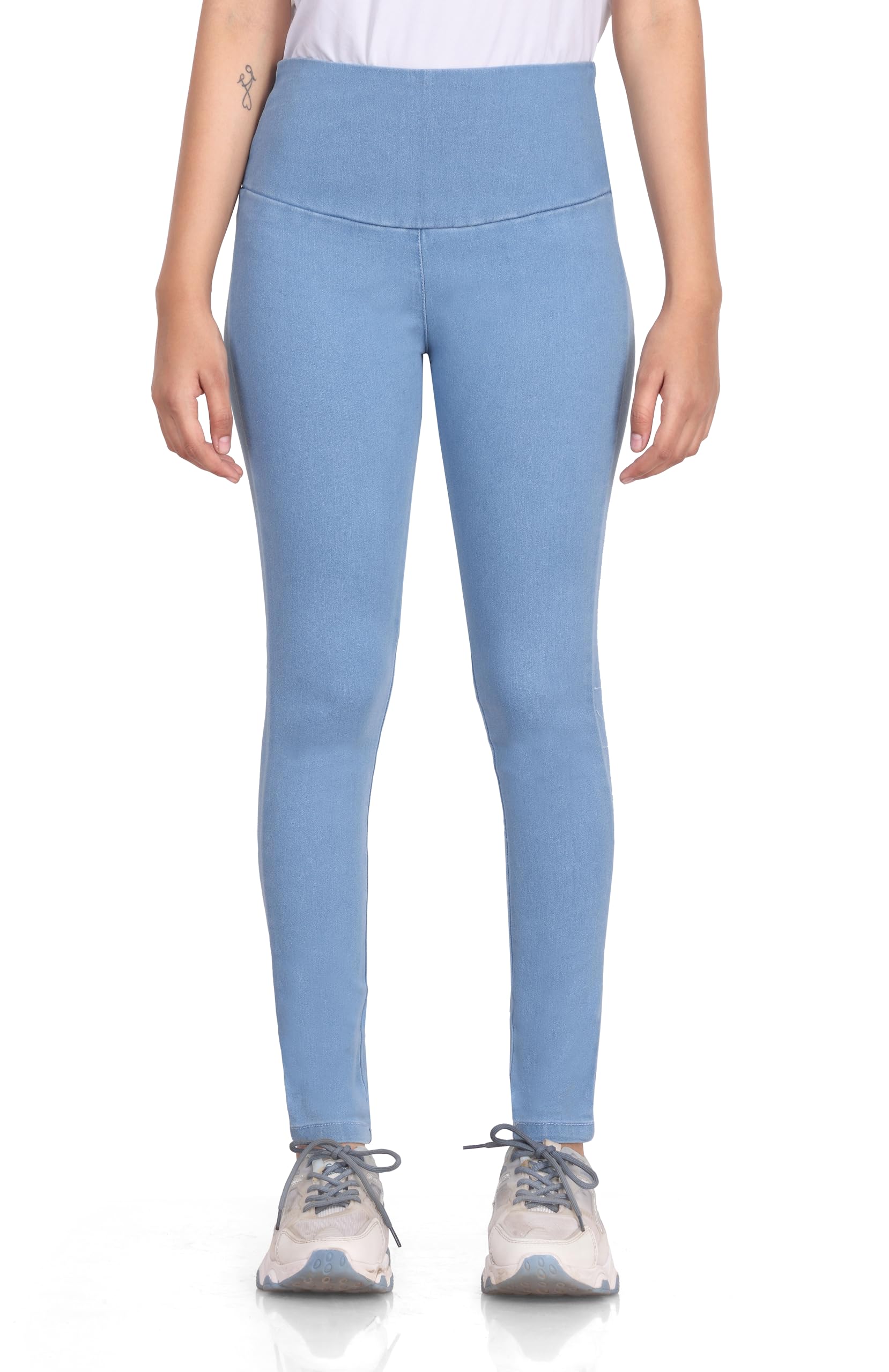 Skinny Fit Stretchable Highrise Jeggings for Women & Girls-image-32