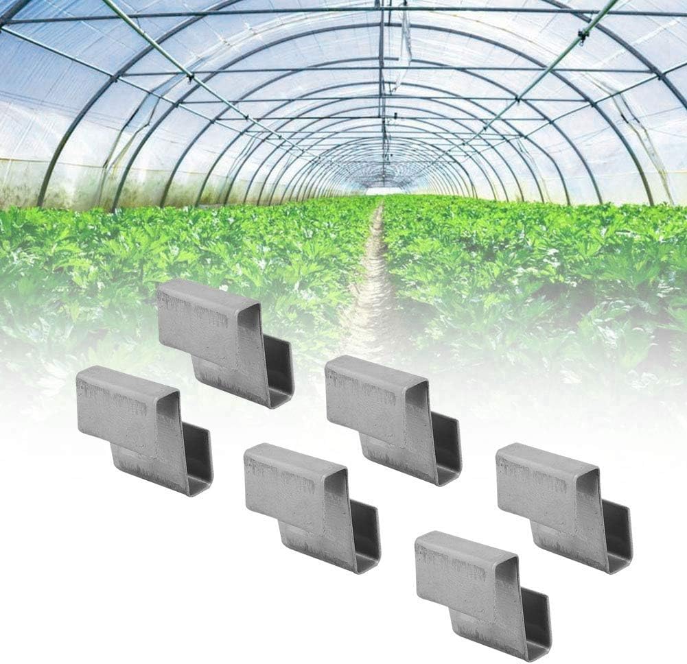 Mumusuki 50pcs Glass Clips Stainless Steel Greenhouse Window S Overlapping Fixing Clips Frame Clamp for Greenhouse Glass Fixing Replacement