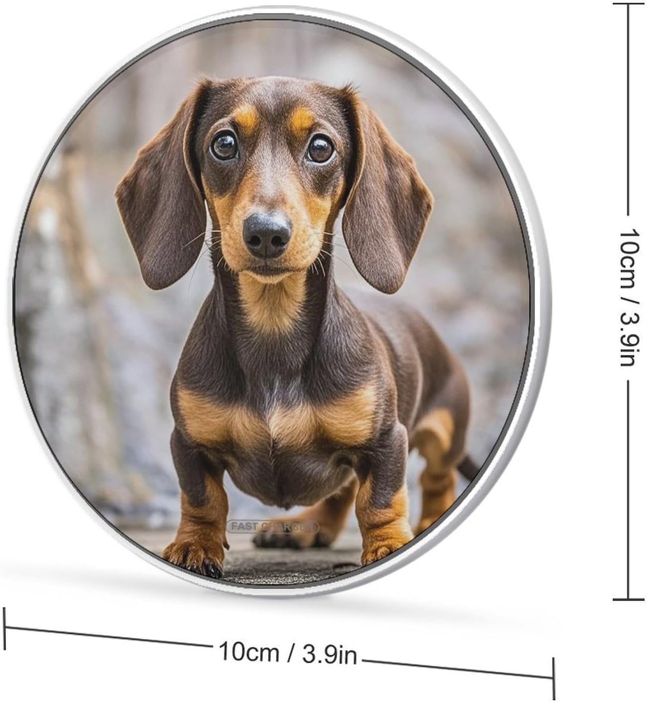 Pad Dachshund Wireless Charger 10W Portable Fast Wireless Charging Pad Compatible with Phone Slim Charging Station Lightweight Charger Mat Charging Block for Travel Home Office image 2