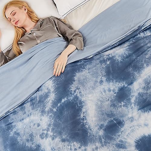 Miniatura 17 de Topcee Manta refrescante para durmientes acalorados, absorbe el calor para mantener el cuerpo fresco para los sudores nocturnos, 100% fibra fresca