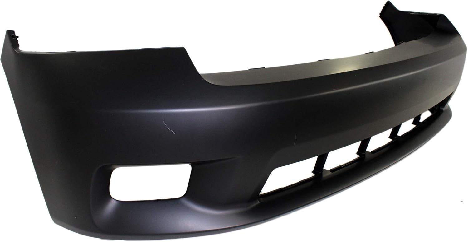 Garage-Pro Front Bumper Cover Fascia, Primed Plastic For 2009-2012 Dodge RAM 1500, Front Bumper Replacement, Spot Package, Fog Lamps