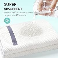 Vista 6 de YFONG Toalla Envolvente para Cabello Extra Grande para Mujeres, Toalla de Cabello de Microfibra Súper Absorbente para Cabello Rizado, Turbantes