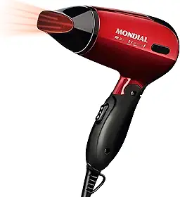 MONDIAL Secador, Max Travel, Bivolt, Preto/Vermelho, 1200W - SC-10