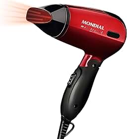 MONDIAL Secador, Max Travel, Bivolt, Preto/Vermelho, 1200W - SC-10