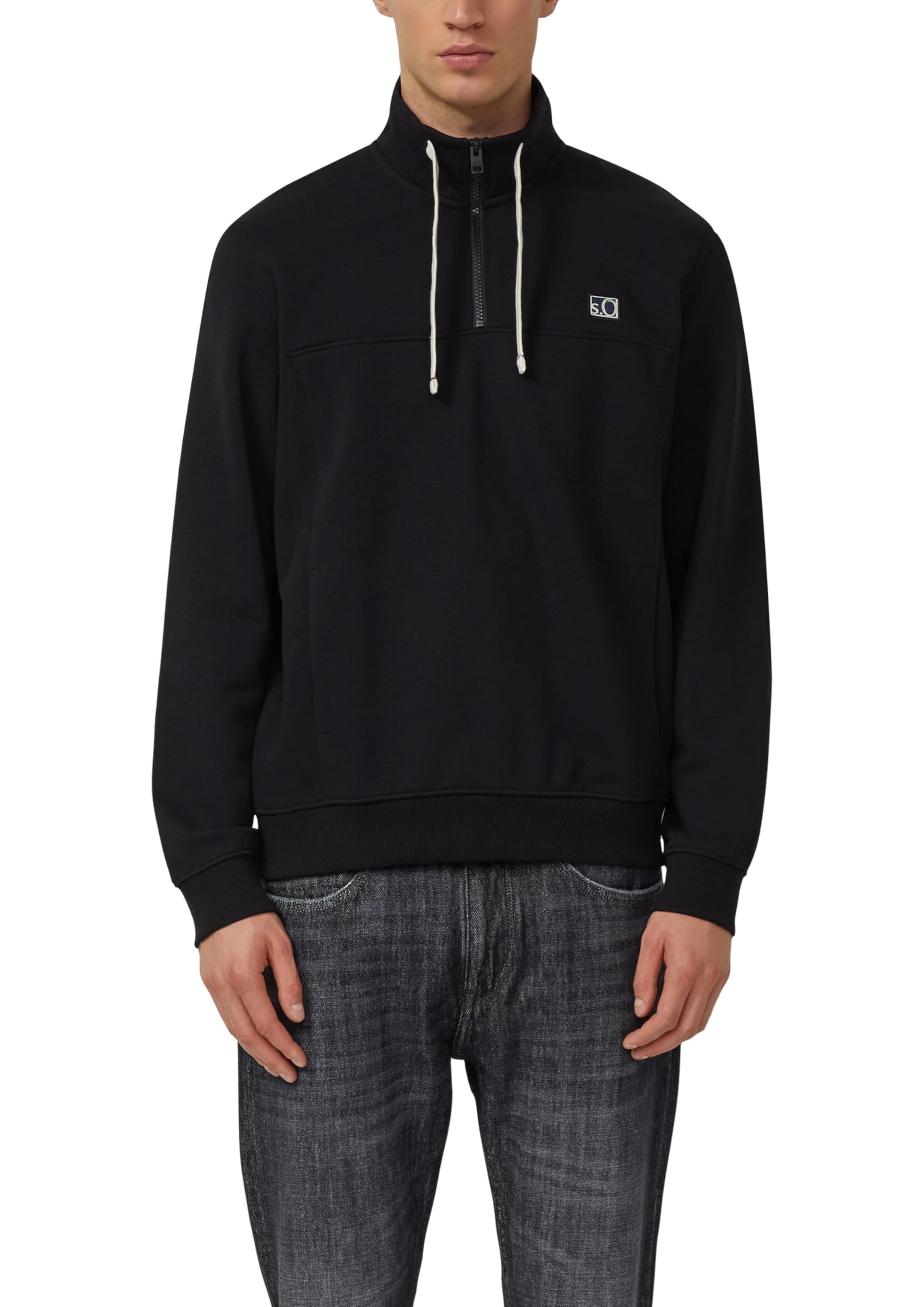 s.Oliver Sweatshirt mit Eingrifftaschen und Label-Patch