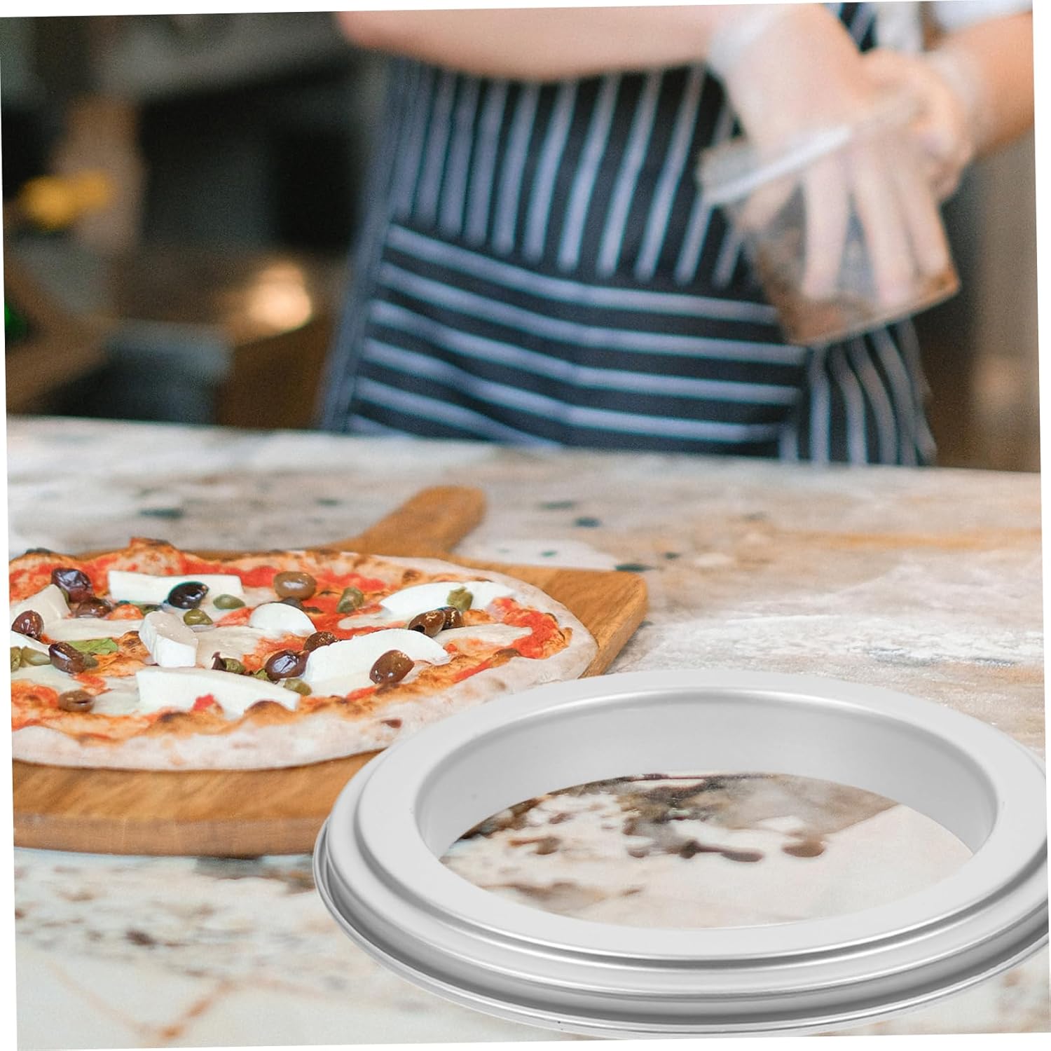 PRETYZOOM 3pcs Pizza Cutter Non-skid Pizza Baking Tool for Easy Saucing and Stuffing for Home Bakery Restaurant Use
