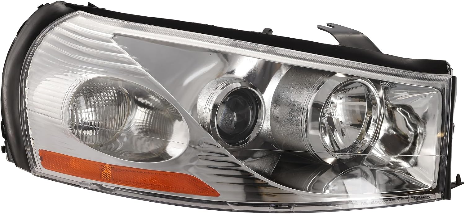 Compatible with 03-05 Saturn L-series Front Headlight Headlamp Head Light Lamp with Bulb Right Passenger Side