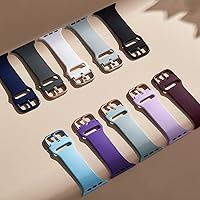 Vista 210 de Correa deportiva de silicona suave compatible con cierre clásico compatible con correas de Apple Watch de 49, 45, 44, 42, 41, 40 y 38 mm para iWatch