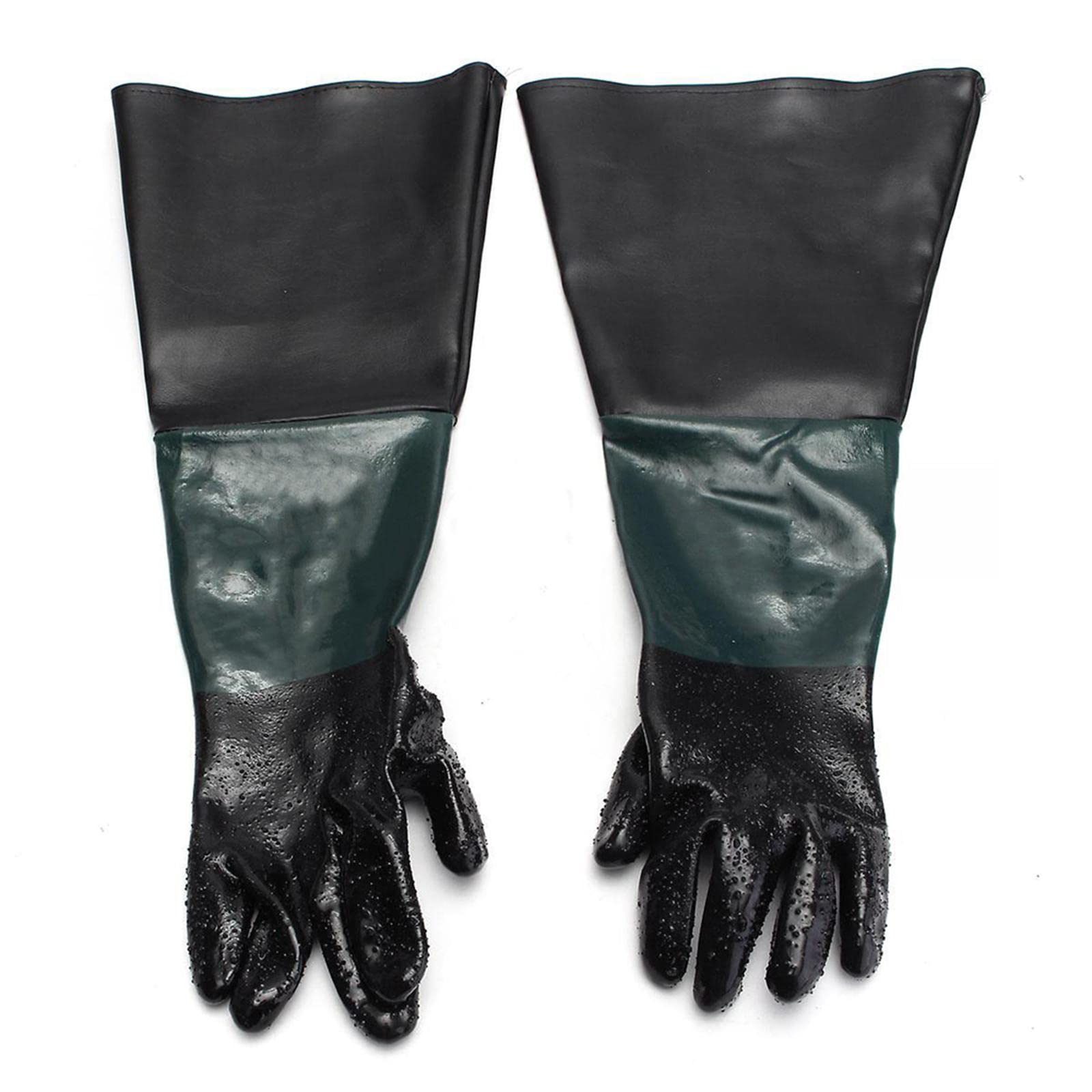 Paire de gants robustes 210 mm avec pince pour armoire à sablage