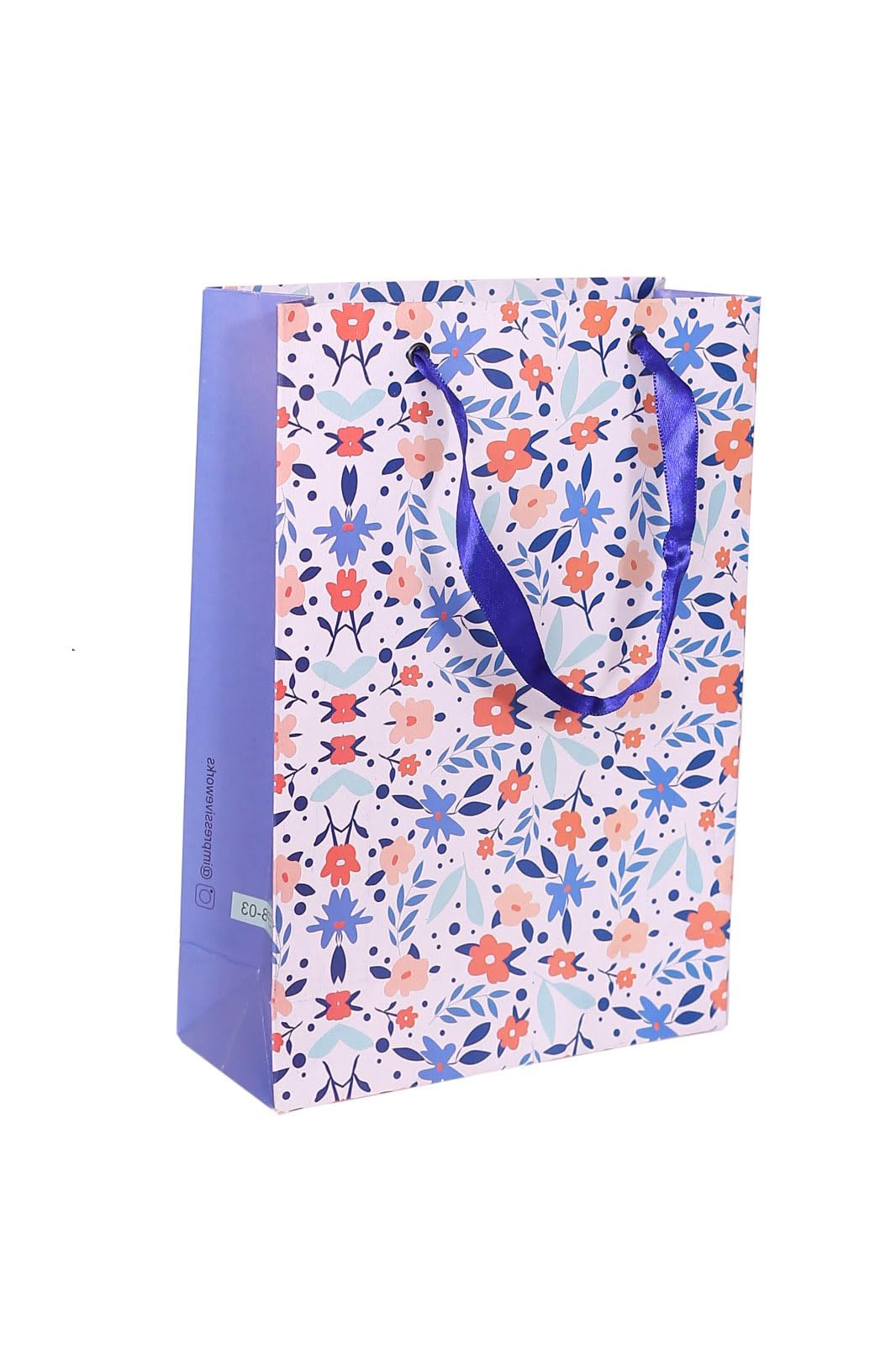 Impressiveworks Multipurpose Printed Paper Bags/Party Favor Gift Bags with Handles for Wedding/Birthday/Events/Gifts/Baby Shower (10.5"x7.5"x3", Pack of 10, Multicolor) (Blue flower) (B0D3XR64JY) Amazon Price History, Amazon Price Tracker