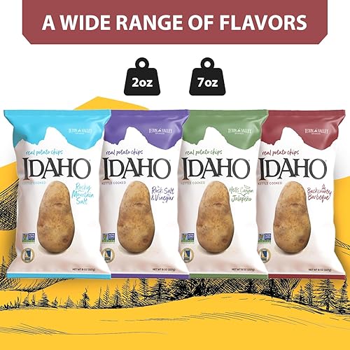 Miniatura 6 de Teton Valley Brands Idaho Kettle - Patatas fritas cocidas para barbacoa Backcountry, chips de aperitivo, chips de hervidor sin OMG, papas cocidas en