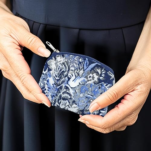 Miniatura 3 de Bolsa de rosario católico – Bolsa de rosario de brocado, tarjeta de oración del Señor | Pequeña bolsa de rosario con cremallera para cuentas de