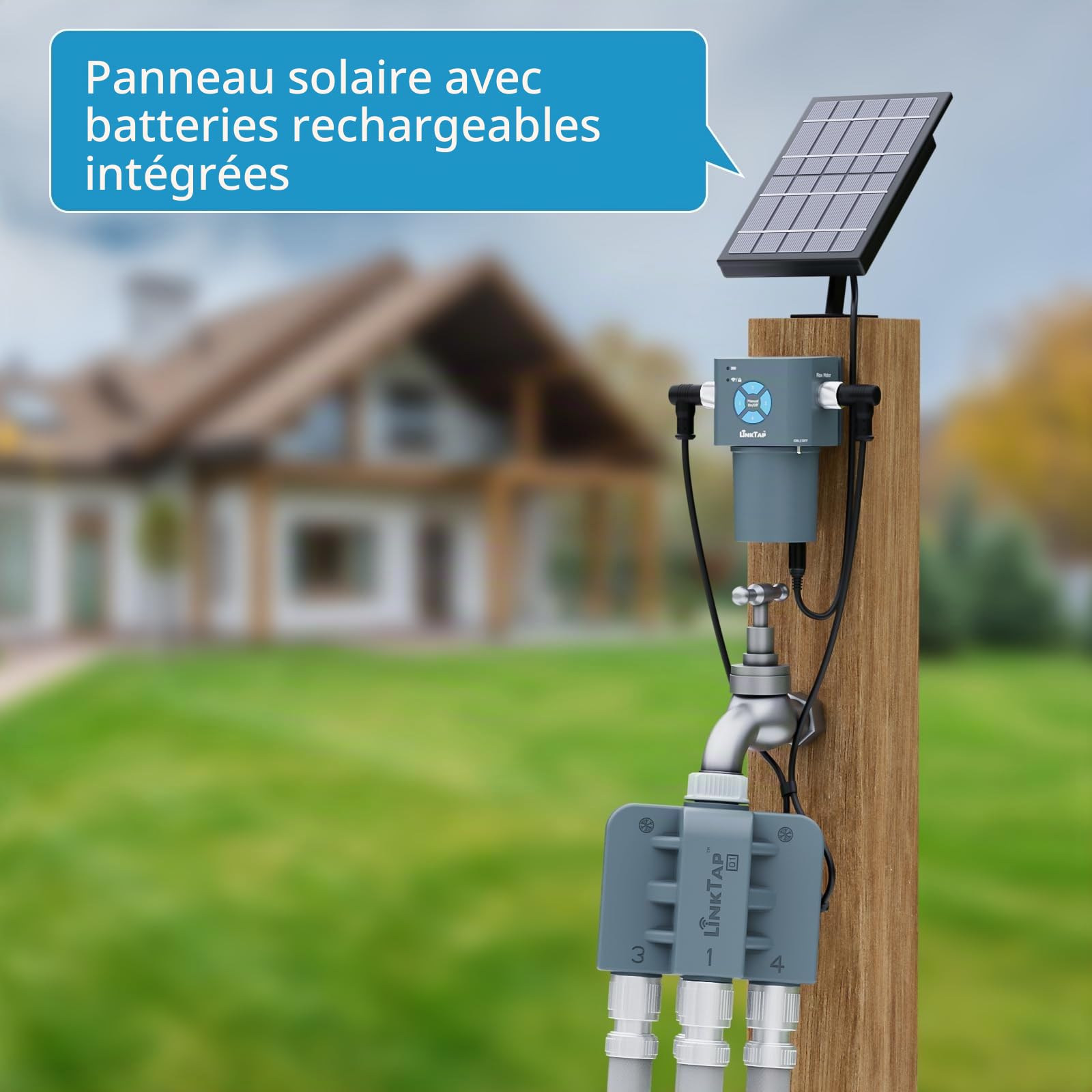 LinkTap ValveLinker Convertisseur DC avec Manchon Étanche, 9-24V à 9V | Uniquement pour LinkTap ValveLinker, Convertit une entrée DC 9-24V en sortie DC 9V, pour solaire, adaptateurs AC/DC