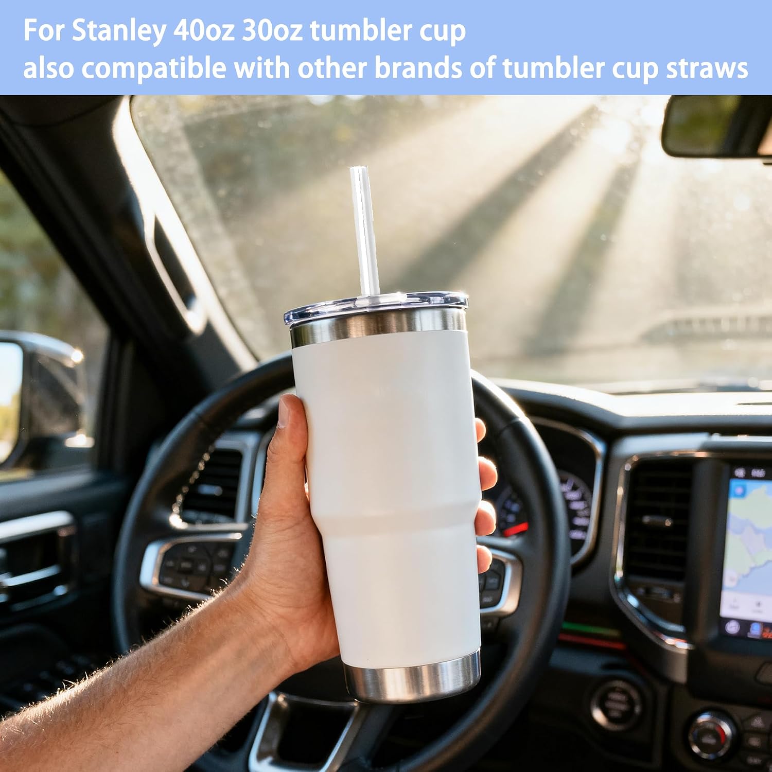 18 Replacement Straws Compatible with Stanley Adventure Quencher 40oz 30 oz