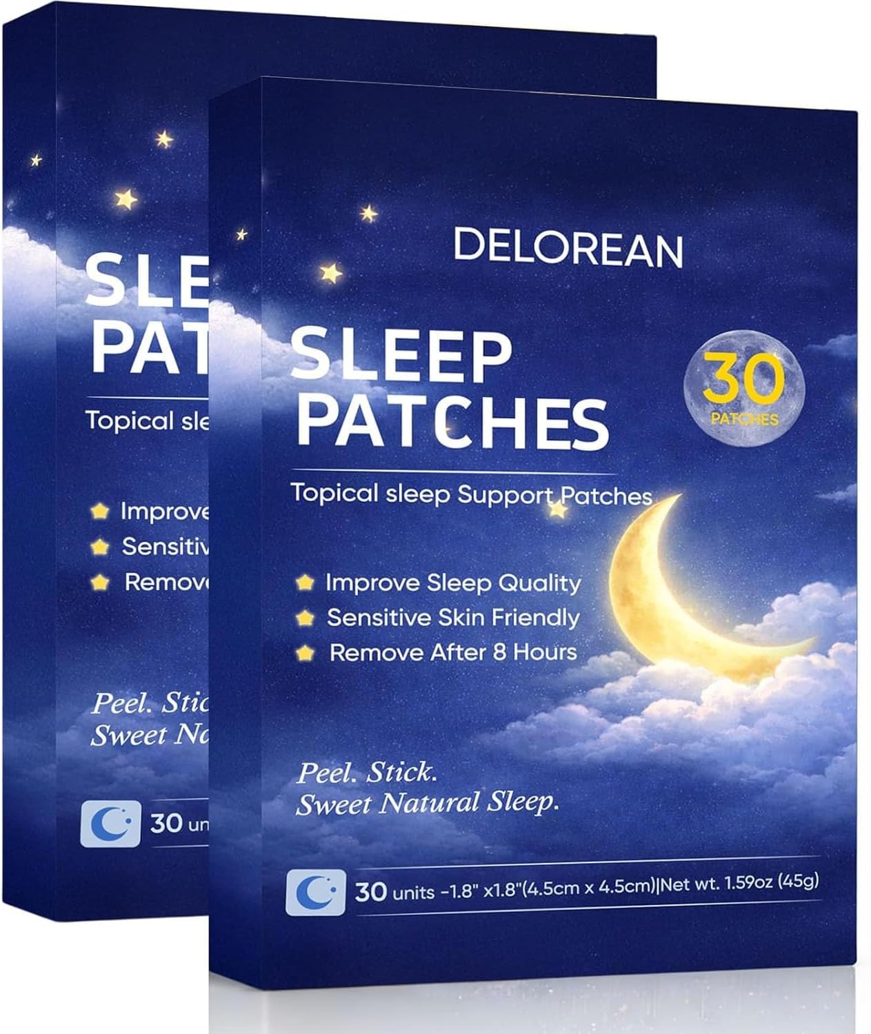 Drowzen Sleep Patches, Delorean Sleep Patches for Adults, Herbal Melatonin & Valerian Night Patches, Sleeping Stickers for Relaxation & Nighttime Rest, 30 Patches (3PCS)