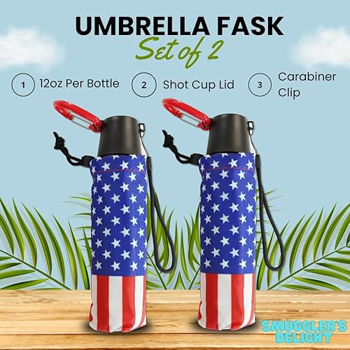 Miniatura 2 de Smuggler's Delight Frasco de paraguas oculto, botella de licor disfrazada para introducir alcohol en conciertos, cruceros y más, recipientes ocultos