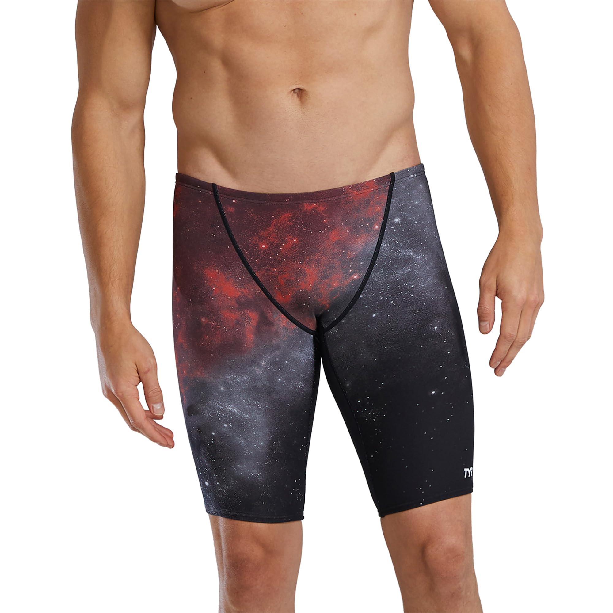 Tyr Men's Red/Starborne Durafast Elite Athletic Jammer Swimsuit