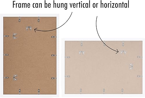 Vista 332 de Americanflat Portarretratos de 5 x 6 pulgadas con plexiglás pulido, juego de 5 portarretratos de 2 x 3 pulgadas con paspartú o para fotos de 5 x 6
