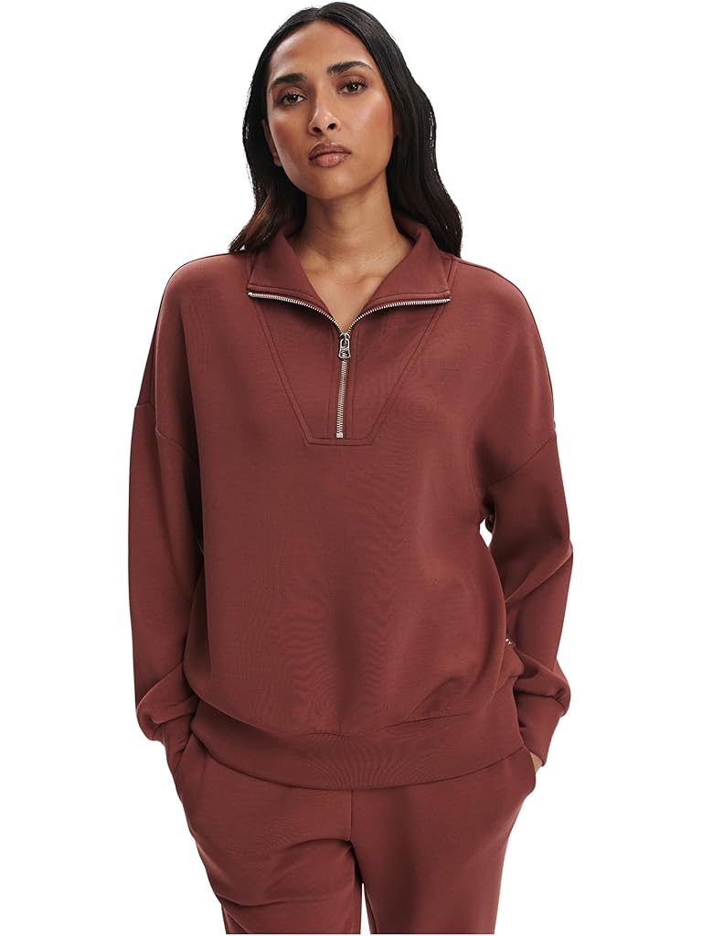 Brown Varley Hawley 1/2 Zip Sweat