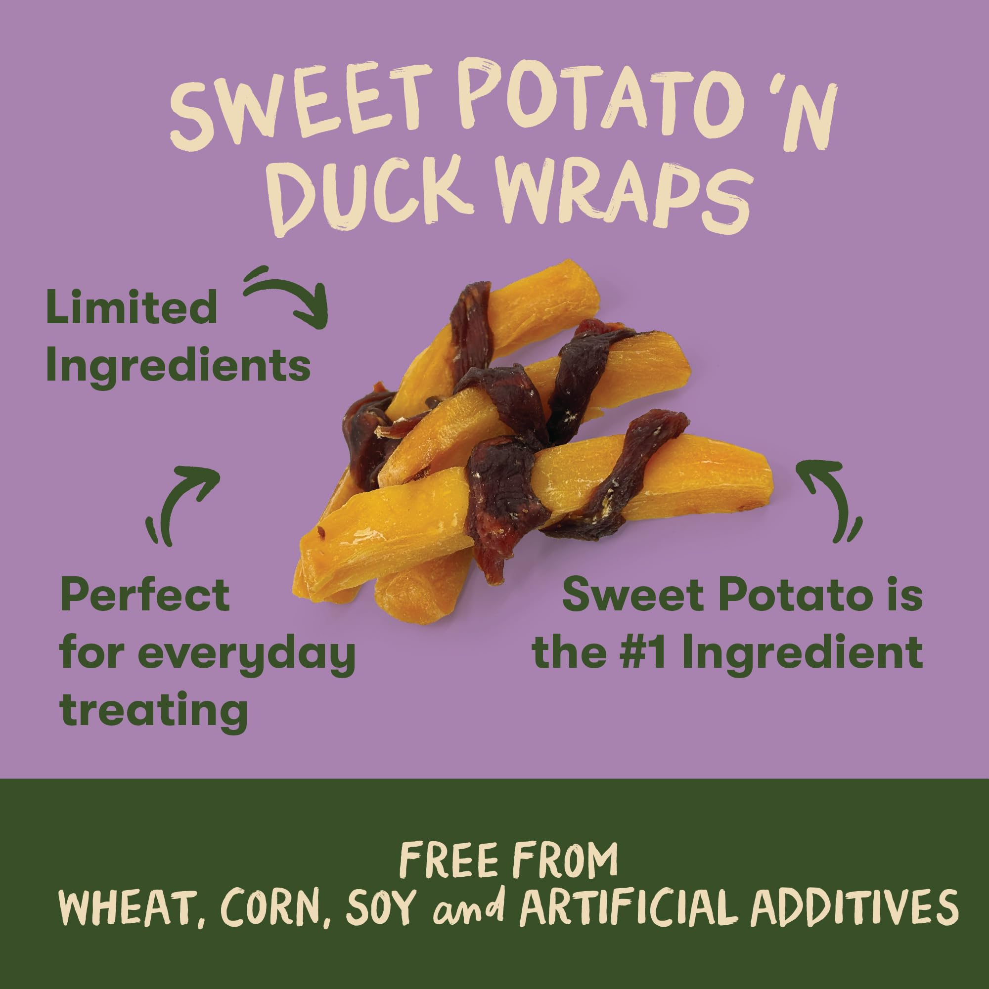Pet 'n Shape Duck 'N Sweet Potato - Dolci naturali per cani, anatra, 0,5 kg