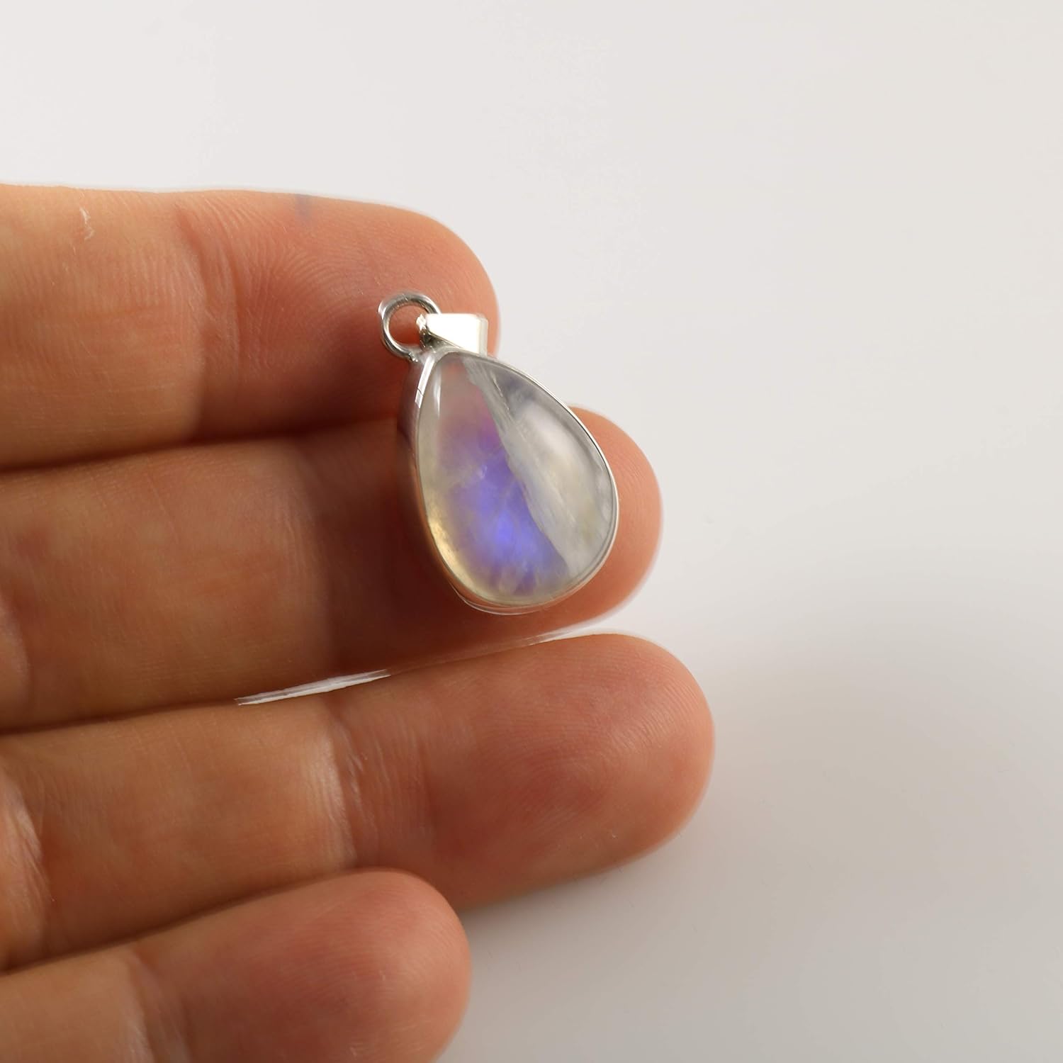 Sterling Silver 925 Teardrop Pear-Shape Gemstone Handmade Pendant Necklace for Women - Image 7