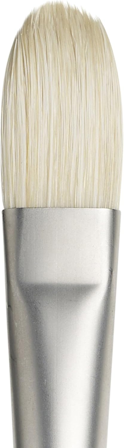 Winsor & Newton Artists' Oil Hog Paint Brush, Long Handle Size 10, Filbert