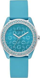 GUESS Silicone Women 40 Mm Blue Dial Analog Watch- U1401L2M