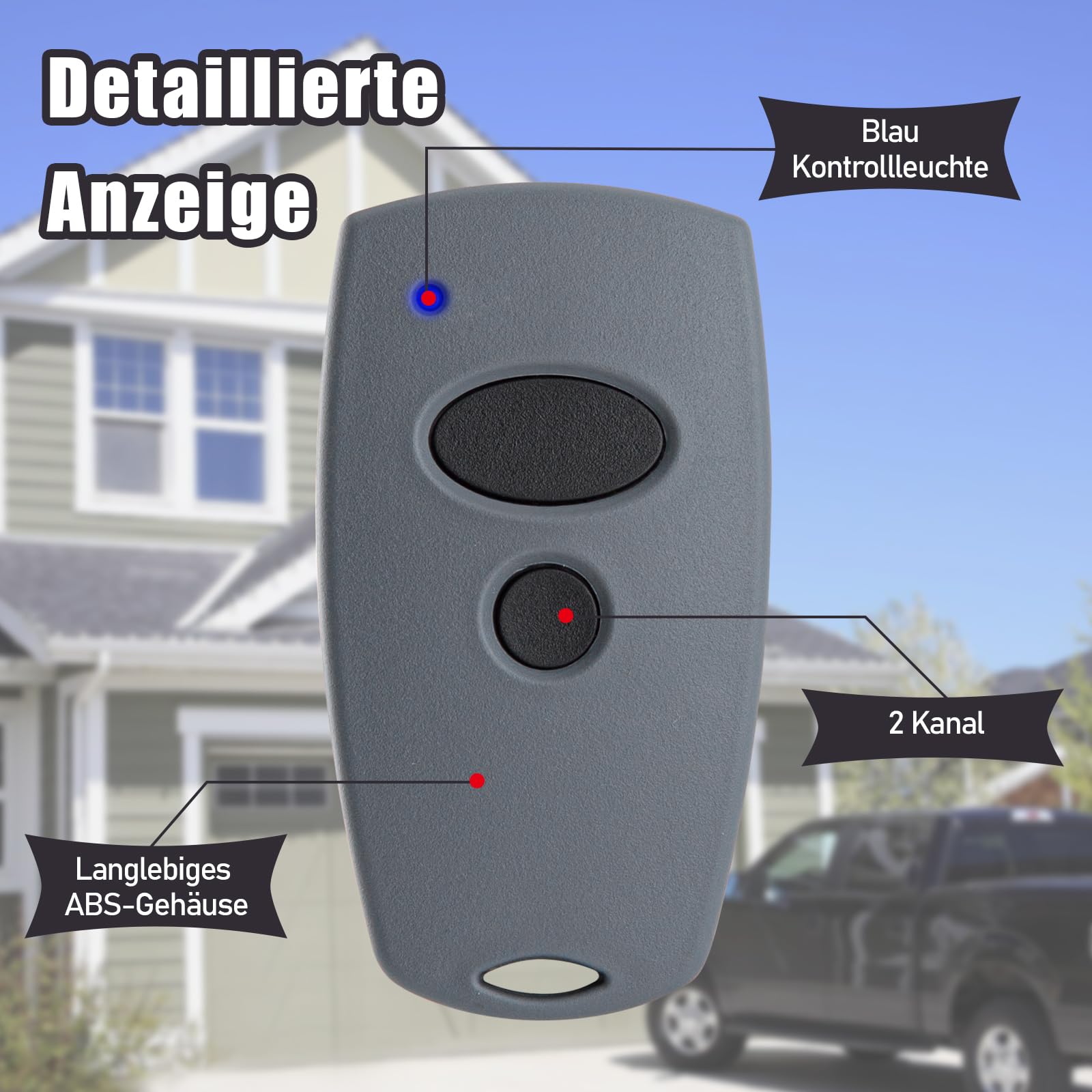 pepape 2 pièces télécommande de Porte de Garage pour Marantec D302-433, D304-433, D384-433, D321-433, D323-433, Compatible avec Marantec Digital 433,92 MHz Fernbedienu