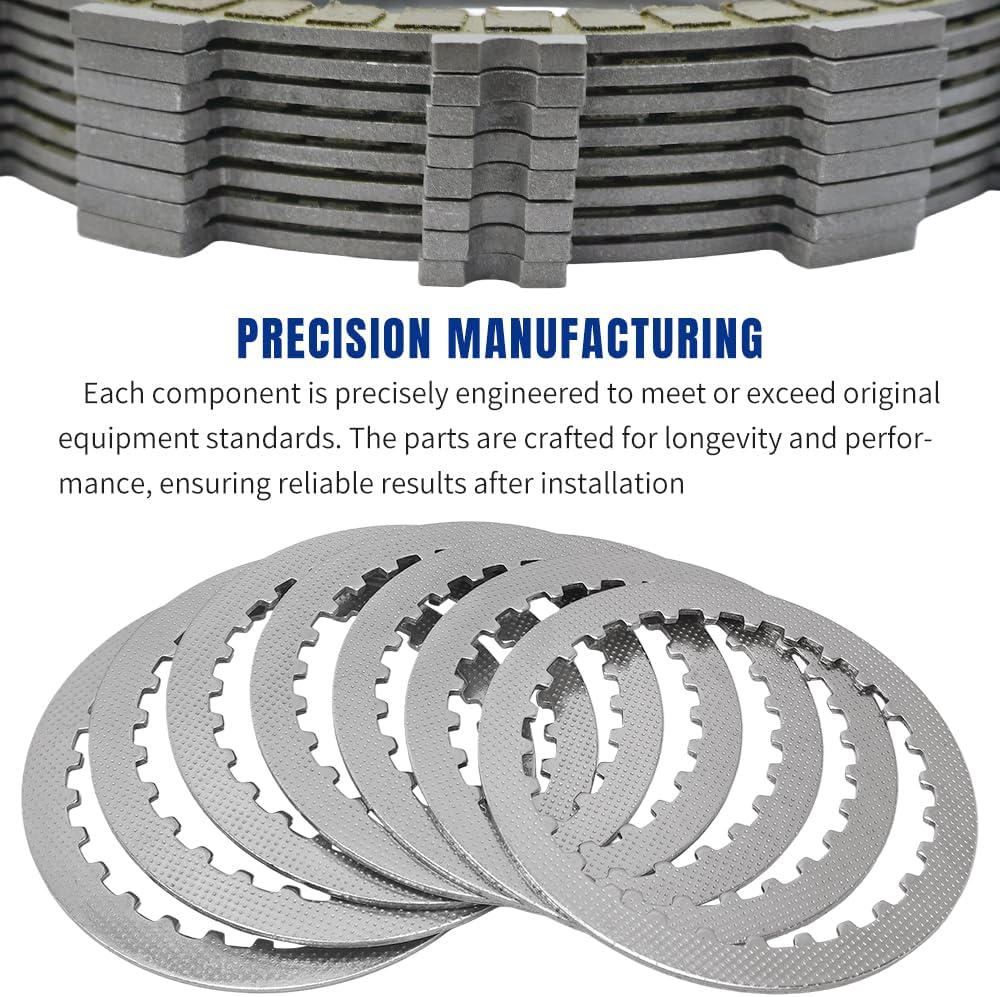 Clutch Kit & Friction Steel Plates Cover Gasket Compatible with Suzuki GSX-R600 2006-2007