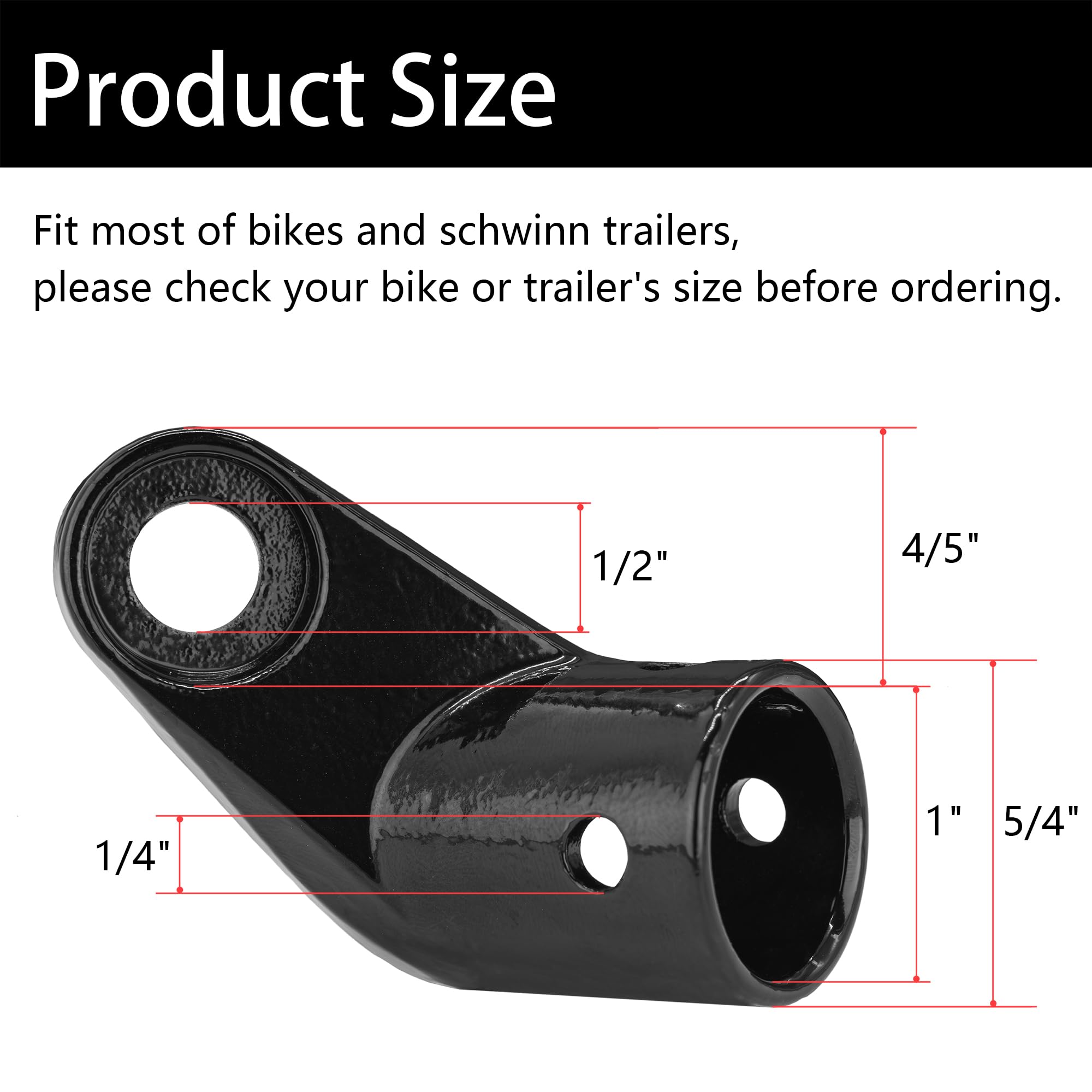 Bike Trailer Coupler Hitch - Secure Kids & Pets -2