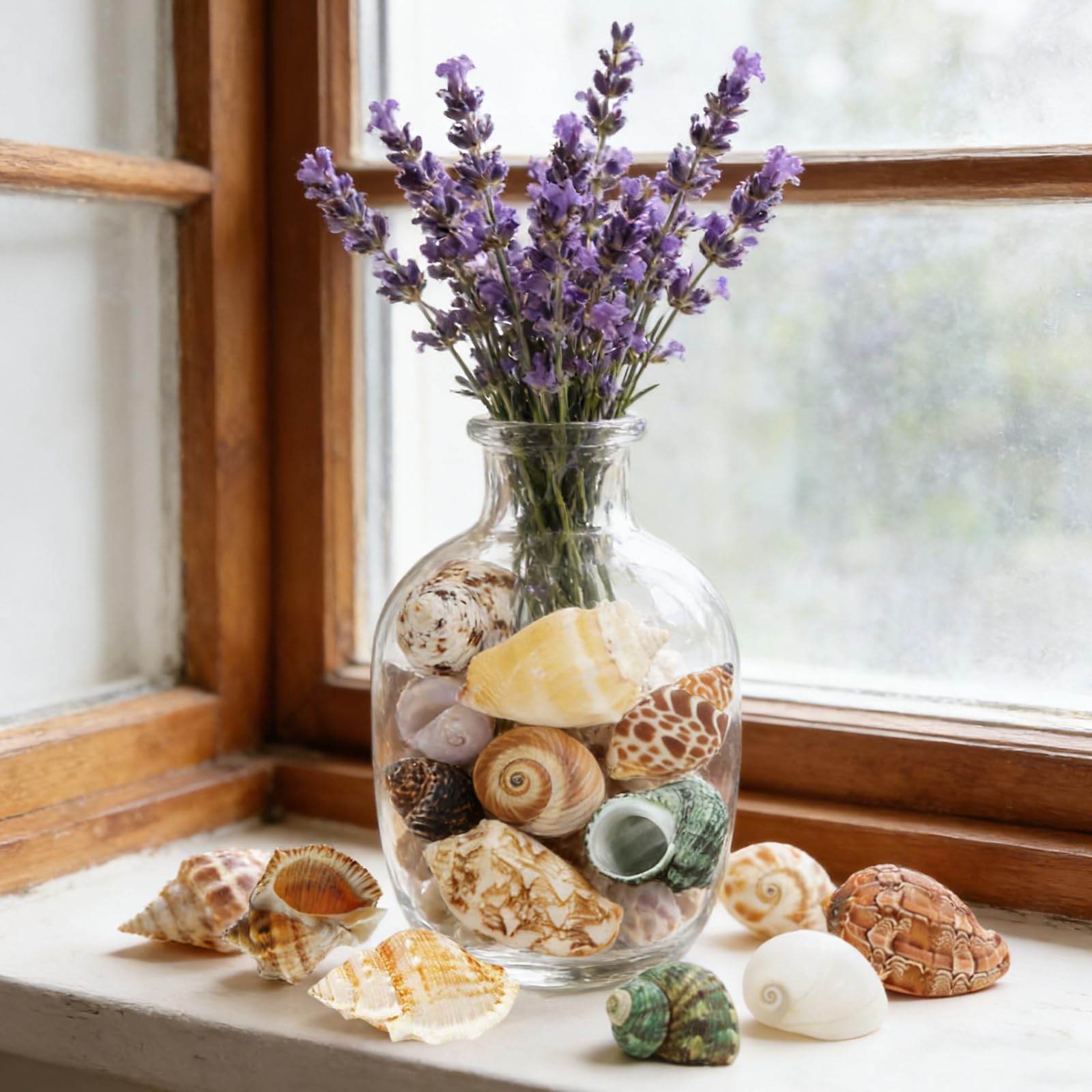 12 Pièces Coquillages Mixtes Coquillages Marins, 3-9 CM Deco Aquarium, Naturels Coquille Saint Jacques Vide, Pas Perforé Coquillage Decoration pour Sac de Fête DIY Lampe Coquillage Paillettes