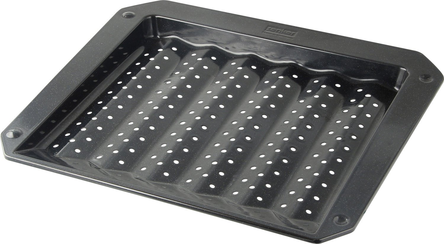 Zenker Special Cooking Grill and Oven Tray, Enamel, Black, 38 x 33 x 3 cm